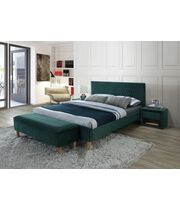 Кровать SIGNAL AZURRO Velvet Bluvel 78 зеленый/дуб 160/200