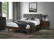 Кровать HALMAR CASSIDY серый/орех, 160/200..