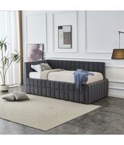 Кровать HALMAR DERBY серый, 90/200