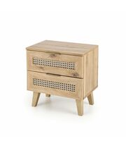 Тумба прикроватная HALMAR BORNEO SN-1 дуб артизан/черный