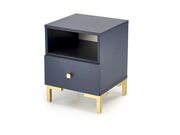 Тумба прикроватная HALMAR SILVIA синий/золото..