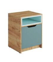 Тумба прикроватная МК Стиль RICH ТМ-001 дуб крафт золотой/кенди/сумеречный голубой