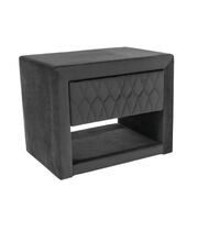 Тумбочка прикроватная SIGNAL AZURRO Velvet Bluvel 14 серый