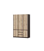 Шкаф для одежды трехстворчатый SV-МЕБЕЛЬ (МС Прага К) Серия 3 Дуб делано/Дуб венге