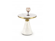 Стол журнальный HALMAR TALBI белый мрамор/бел..