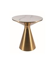 Стол журнальный SIGNAL ARIES белый/золотой 50