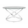 Стол журнальный SIGNAL EOS B прозрачный/хром