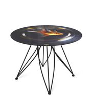 Стол журнальный Sheffilton SHT-S113/TT32 60 СТЕКЛО/МДФ черный муар/лунная ночь