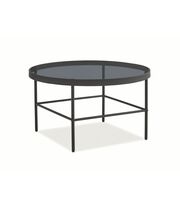 Стол журнальный SIGNAL VANESSA дымчатый/черный, 80/45