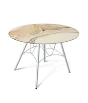 Стол журнальный Sheffilton SHT-S100/ТТ32 60 СТЕКЛО/МДФ хром лак/дымчатый топаз