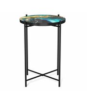 Стол журнальный Sheffilton SHT-CT8-3 королевский синий/черный муар