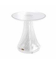 Стол журнальный Sheffilton SHT Айс-лайтин белый полупрозрачный/белый матовый