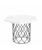 Стол журнальный Sheffilton SHT-TU49/TT20 60 ЛДСП артикул SHT-СЖ2 черный муар/мрамор карра белый