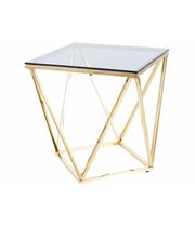 Стол журнальный SIGNAL SILVER B дымчатый/золотой, 50/50