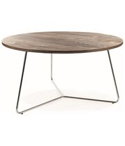 Стол журнальный SIGNAL ALTA A орех/хром 80