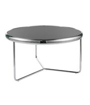 Стол журнальный SIGNAL SCARLET черный/хром 74