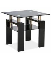 Стол журнальный SIGNAL LISA D черный/хром