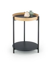 Стол журнальный HALMAR ROLO дуб натуральный/черный, 44/55