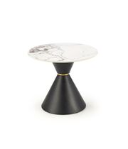 Стол журнальный HALMAR GORETTI S белый мрамор/черный