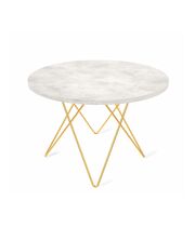 Стол журнальный Sheffilton SHT-CT37 артикул Сж-115 золото/хромикс белый