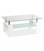 Стол журнальный SIGNAL LISA BASIC II прозрачный/белый