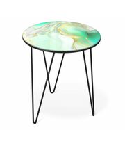 Стол журнальный Sheffilton SHT-CT27 лазурно-голубой/черный муар