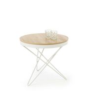 Стол журнальный HALMAR LEILA натуральный/белый