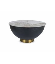 Стол журнальный SIGNAL CYPRUS A белый/черный, 73/37