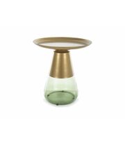 Стол журнальный SIGNAL TIFFANY A золотой/зеленый, 50/52