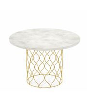 Стол журнальный Sheffilton SHT-TU49/TT 60 ЛДСП артикул Сж-121 золото/хромикс белый