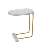 Стол приставной Sheffilton SHT-CT23 артикул SHT-СПР1 золото/серый мрамор