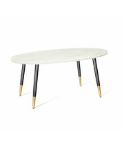 Стол Sheffilton SHT-TU14/120/80 МДФ артикул SHT-T126 чёрный муар/золото/белый шагрень