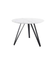 Стол обеденный SIGNAL TETIS белый мрамор/черный мат, 100