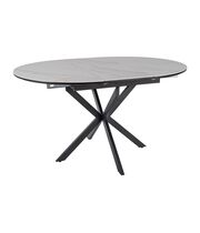 Стол обеденный SIGNAL GASTON Ceramic белый/черный 100-135/100