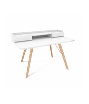 Стол рабочий Sheffilton SHT-TU9-2/TT31 120/65 ЛДСП прозрачный лак/белый шагрень