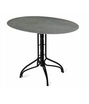 Стол Sheffilton SHT-TU25/TU21-6 100-75 керамика  черный муар/гранитно-серый