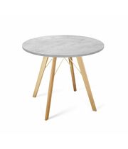 Стол Sheffilton SHT-TU9/TT 90 ЛДСП артикул SHT-T224 прозрачный лак/бетон Чикаго светло-серый