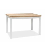 Стол обеденный SIGNAL ADAM дуб ланселот/белый мат, 100/60/75