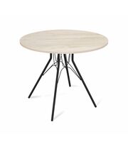 Стол Sheffilton SHT-TU34-P/ЛДСП 80 черный муар/дуб беленый