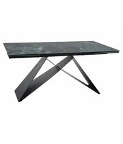 Стол обеденный SIGNAL WESTIN Ceramic Verde Alpi морской/черный мат, 160-240/90