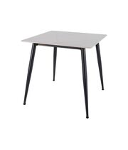 Стол обеденный SIGNAL RION белый лак/черный 80/80