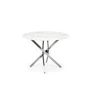 Стол обеденный HALMAR RAYMOND 3 белый/серебряный, 100/73