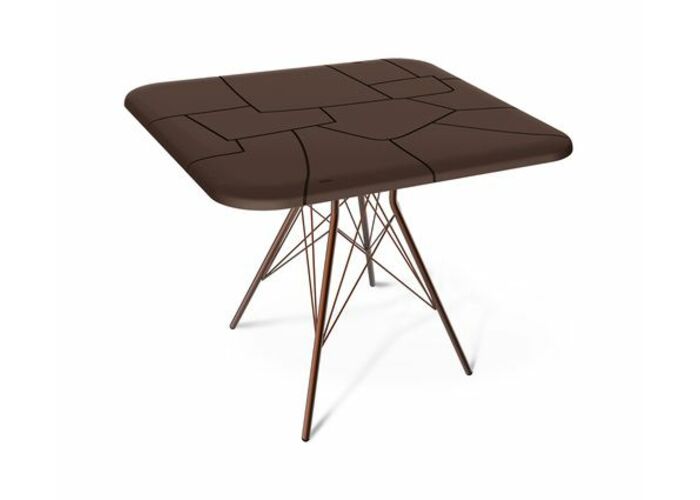 Стол Sheffilton SHT-TU2-1/TT30 83/83 артикул SHT-T123 медный мет./коричневый