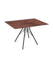 Стол Sheffilton SHT-TU34-P/TT21-6 100/75 керамика  чёрный муар/коричневая сепия