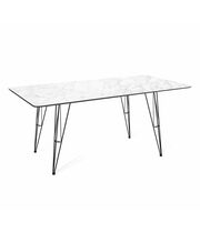 Стол Sheffilton SHT-TU10/ТT27-1 120/76 пластик HPL черный/белая аврора