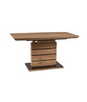 Стол обеденный SIGNAL LEONARDO дуб/черный, 140-180/80/76