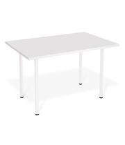 Стол Sheffilton SHT-TU66/TT 120/80 ЛДСП белый/белый шагрень