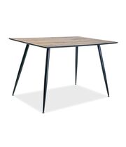 Стол обеденный SIGNAL REMUS дуб/черный, 120/80/75