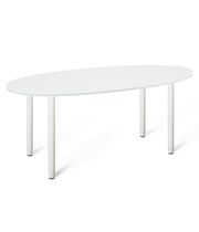 Стол SHT-TU65/TT 120/80 МДФ овальный белый