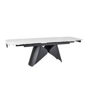 Стол обеденный SIGNAL ARMANDO белый/черный 160-240/90